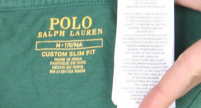 Ralph Lauren Mens Green M Slim Fit Crew Neck Logo T-Shirt