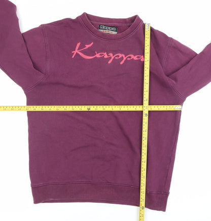 Kappa Womens Purple Small Crew Neck Pullover Sweatshirt Cotton