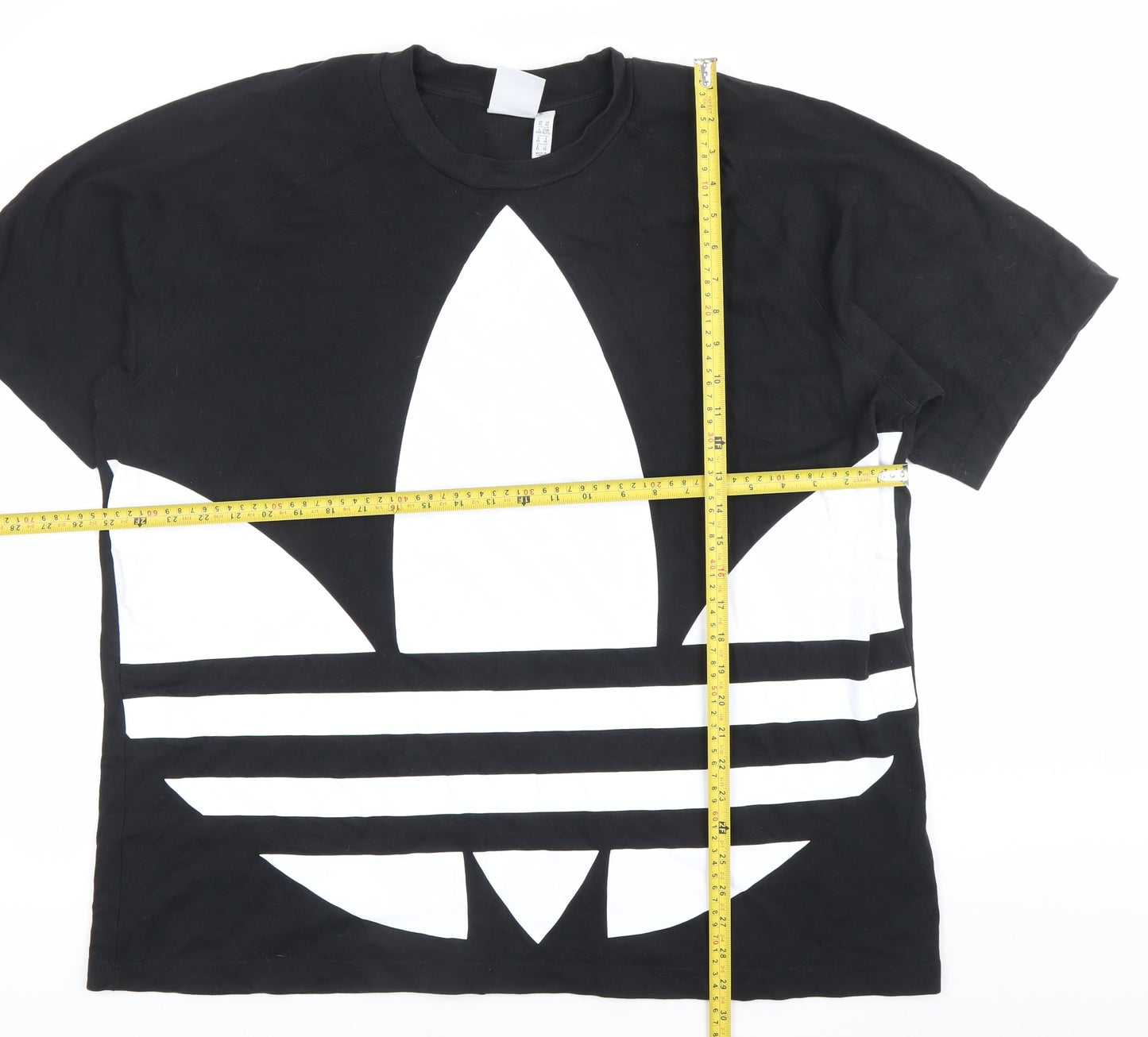 Adidas Men Black XL Trefoil Logo Graphic Crew Neck T-Shirt