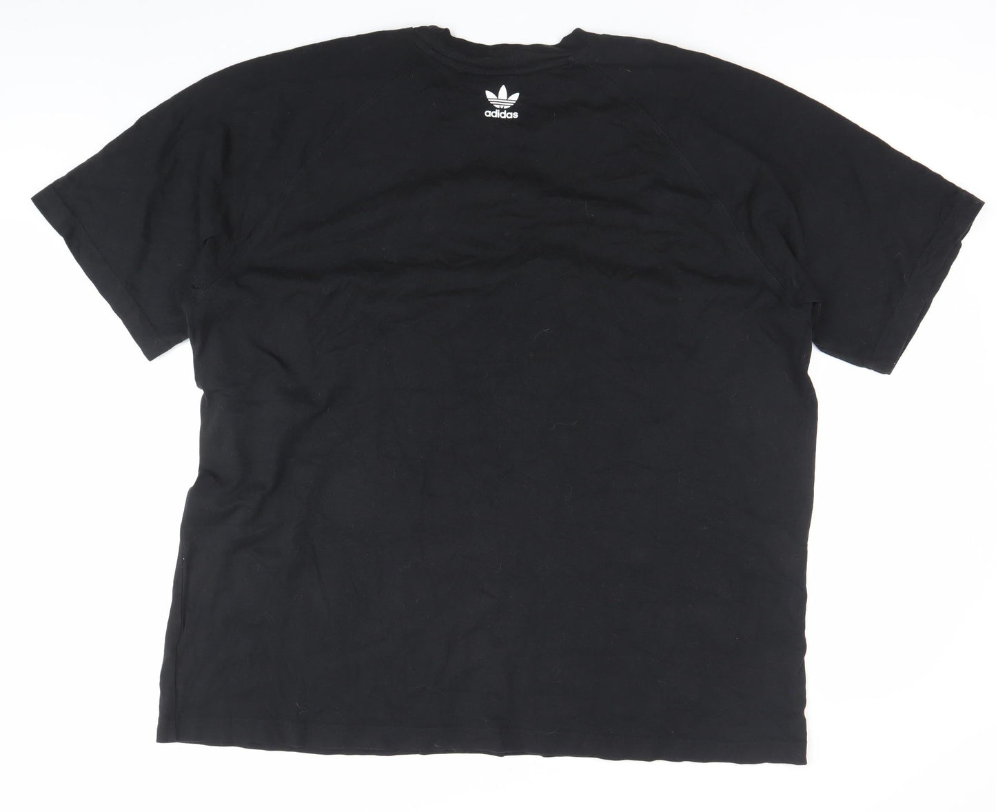 Adidas Men Black XL Trefoil Logo Graphic Crew Neck T-Shirt