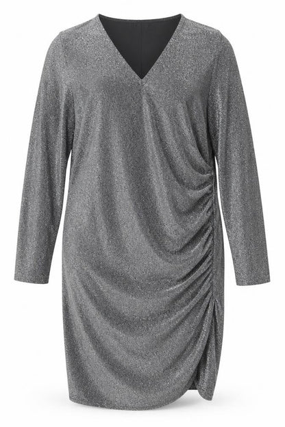 Vero Moda Women Silver Plus Size 24-26 Bodycon Dress Party Knee Length
