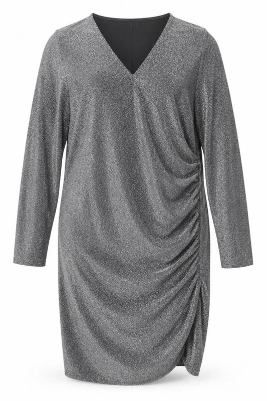 Vero Moda Women Silver Plus Size 24-26 Bodycon Dress Party Knee Length