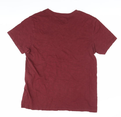 Peter Werth Men’s Red XL Crew Neck Cotton T-Shirt with Pocket