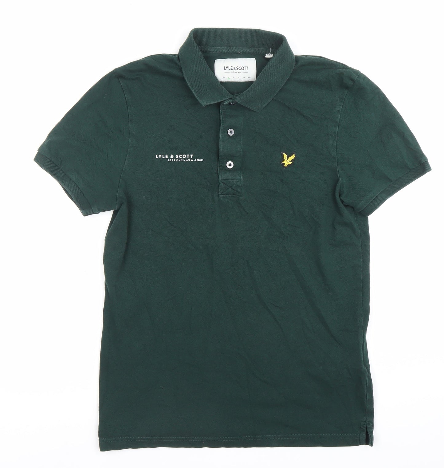 Lyle & Scott Men’s Green Polo Shirt Size S Cotton Stretch Casual