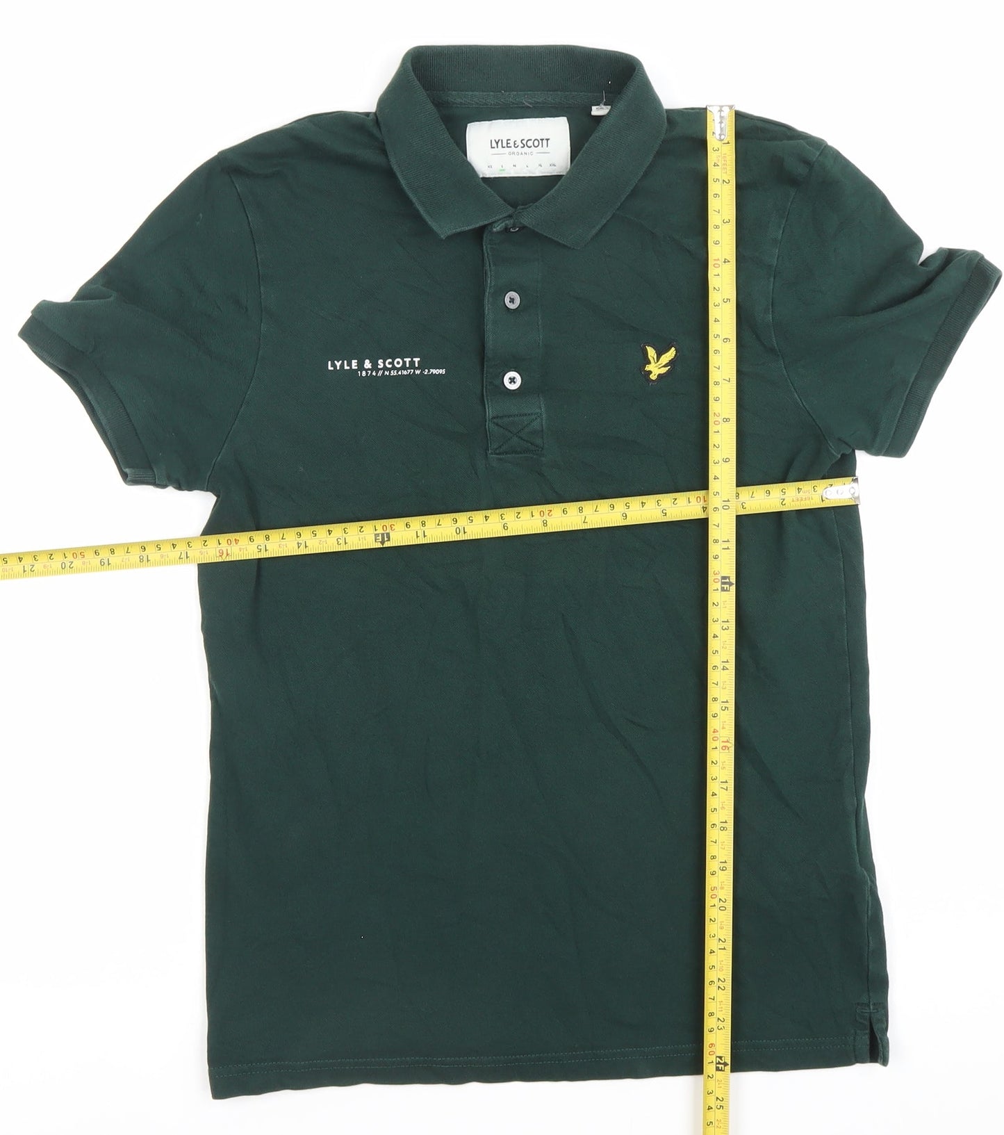 Lyle & Scott Men’s Green Polo Shirt Size S Cotton Stretch Casual
