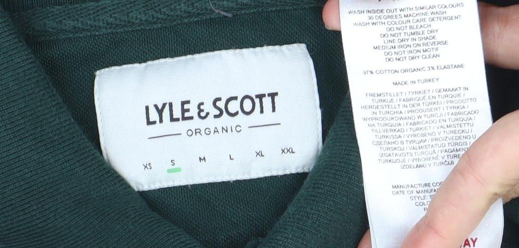 Lyle & Scott Men’s Green Polo Shirt Size S Cotton Stretch Casual