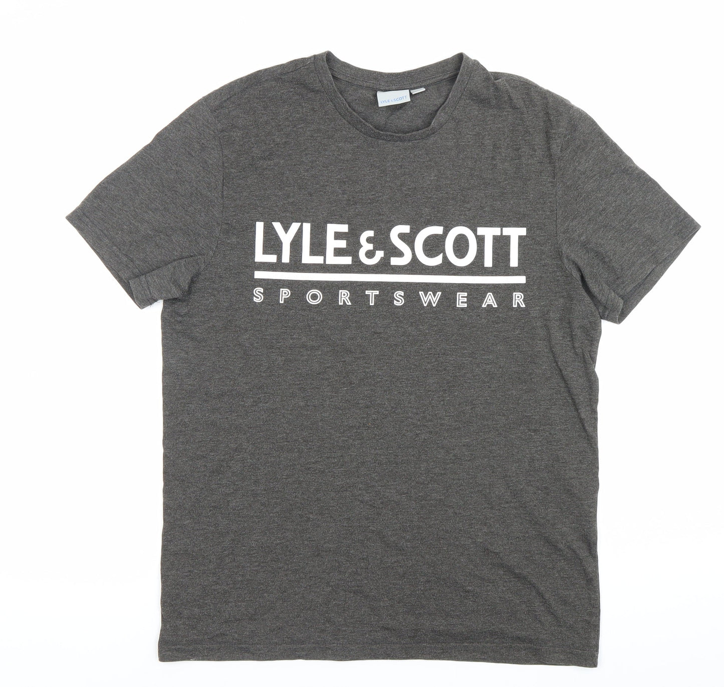 Lyle & Scott Mens Grey Sportswear Logo T-Shirt Size S