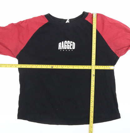 Ragged Jeans Womens XS Colourblock Long Sleeve Cotton T-Shirt