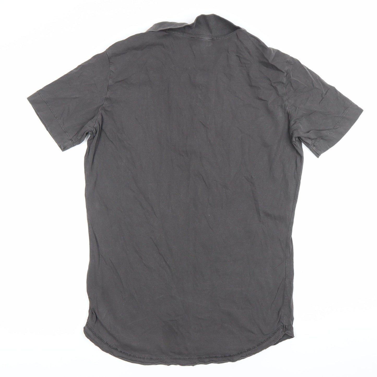 Diesel Men’s Black Polo Shirt M Regular Fit Short Sleeve Cotton