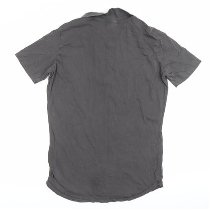 Diesel Men’s Black Polo Shirt M Regular Fit Short Sleeve Cotton