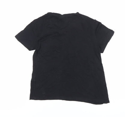 Womens UK Size XS H&M Black Basic T-Shirt