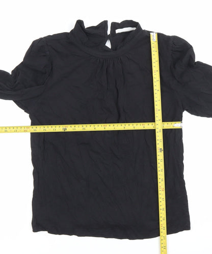 Womens UK Size M MNG Black Basic Blouse