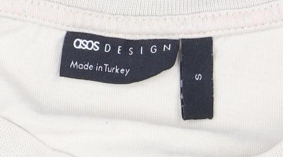 Mens UK Size S ASOS Design Beige  T-Shirt