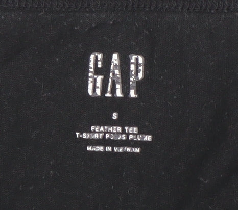 Womens UK Size S Gap Black Basic T-Shirt
