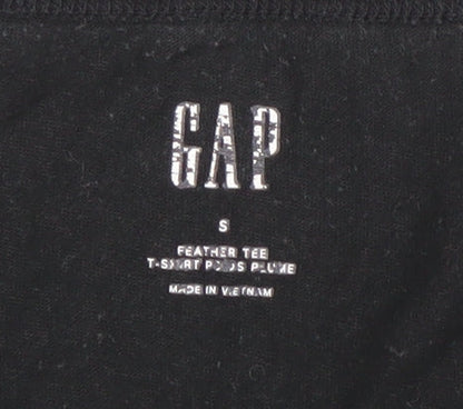 Womens UK Size S Gap Black Basic T-Shirt