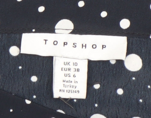 Womens UK Size 10 Topshop A-Line Chiffon Skirt