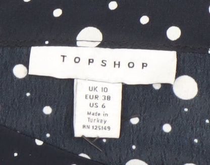 Womens UK Size 10 Topshop A-Line Chiffon Skirt