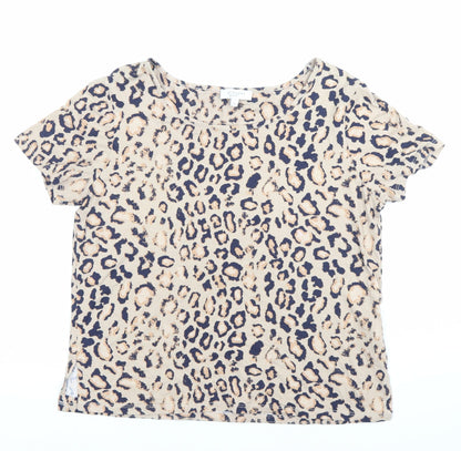 Womens UK Size 14 Principles Beige Basic T-Shirt