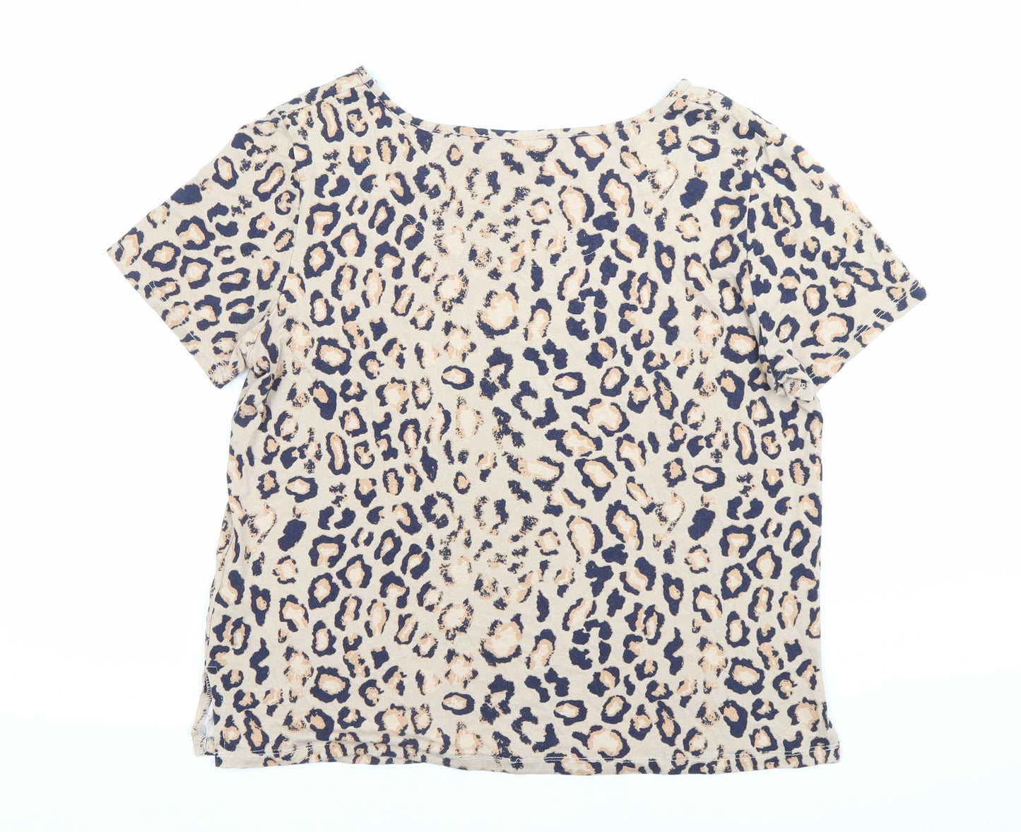 Womens UK Size 14 Principles Beige Basic T-Shirt