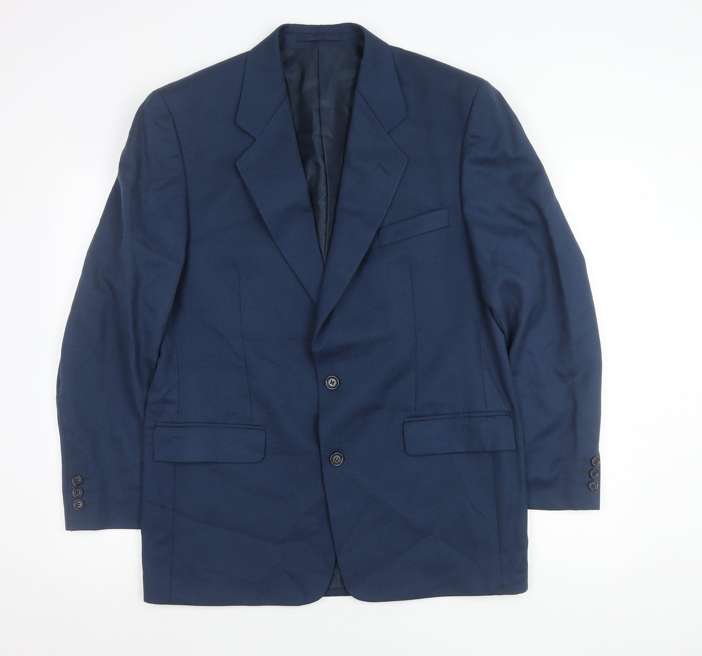 Berkertex Men’s Blue Wool Blazer Jacket 40 Chest Notch Lapel