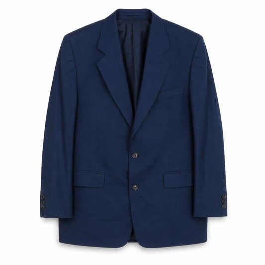 Berkertex Men’s Blue Wool Blazer Jacket 40 Chest Notch Lapel