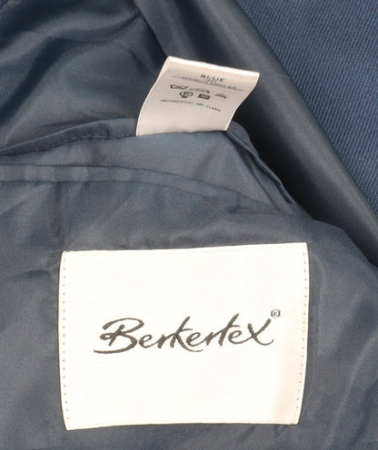 Berkertex Men’s Blue Wool Blazer Jacket 40 Chest Notch Lapel