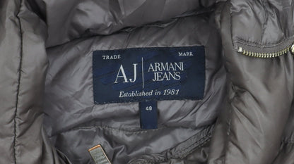 Armani Jeans Women Brown Size 12 Down Long Puffer Coat Hooded