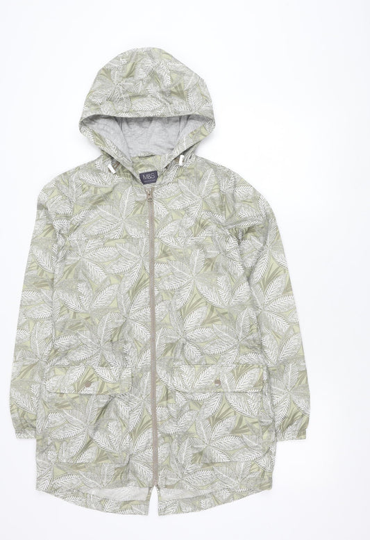 Womens UK Size S Marks and Spencer Multicoloured Rain Coat
