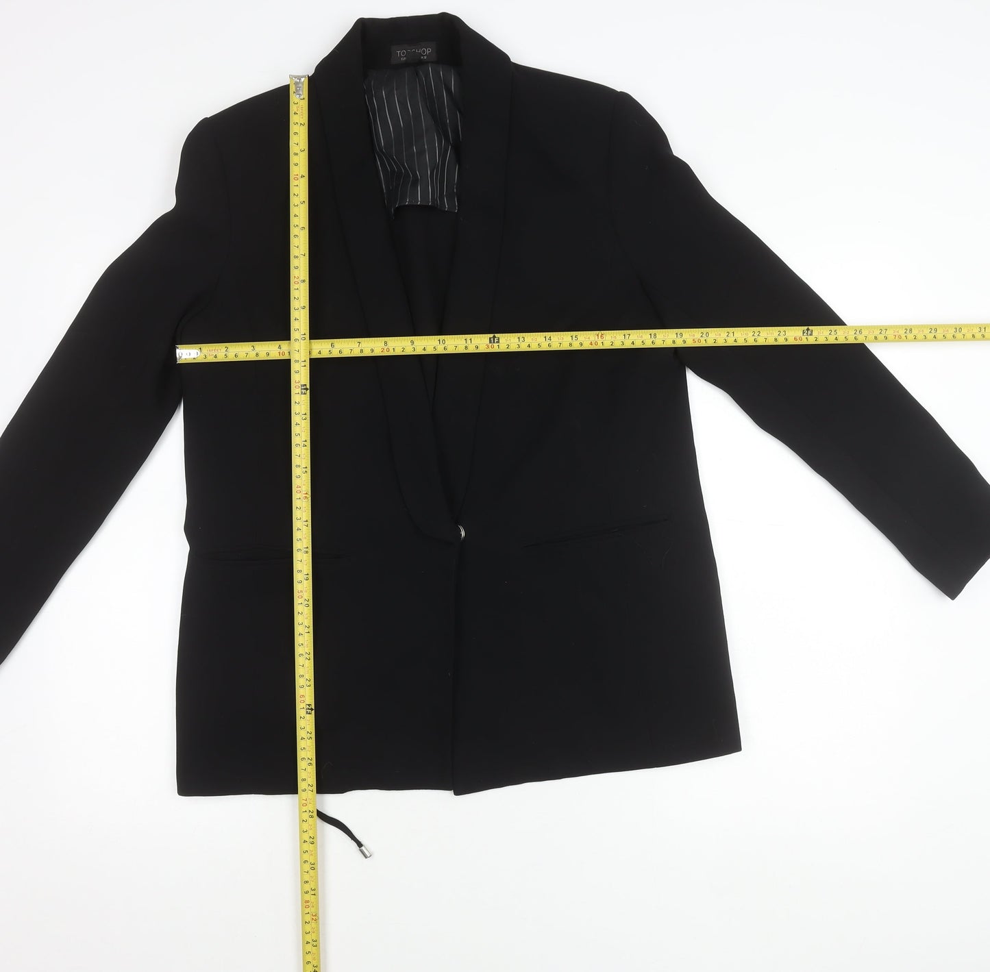 Womens UK Size 12 Topshop Regular Black Blazer