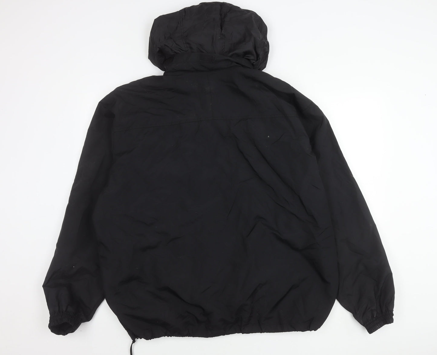 Mens UK Size XL Easy Black Windbreaker Coat