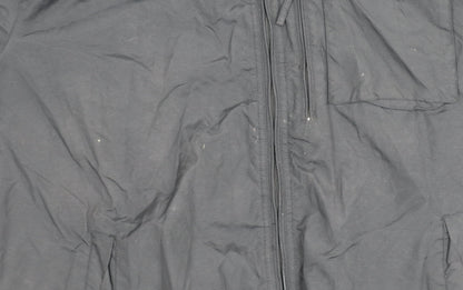 Mens UK Size XL Easy Black Windbreaker Coat