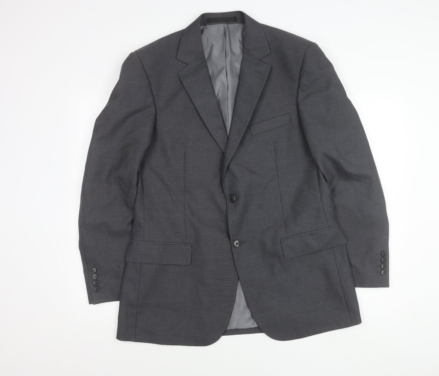 Marks and Spencer Men's Grey 40 Chest Blazer Jacket Medium