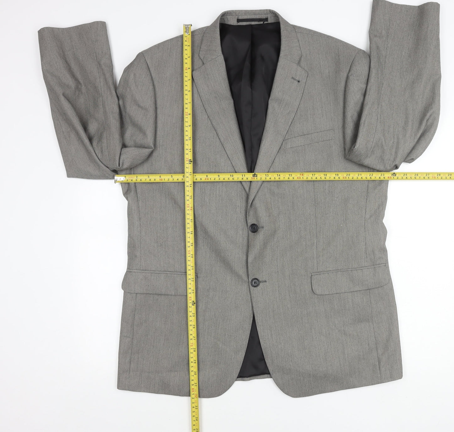 Greenwoods Mens Grey 44 Blazer Jacket Regular Fit Formal