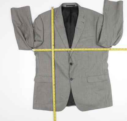 Greenwoods Mens Grey 44 Blazer Jacket Regular Fit Formal
