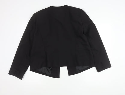 Wallis Women's Black Suit Jacket UK 18 Long Sleeve Lined Tailored