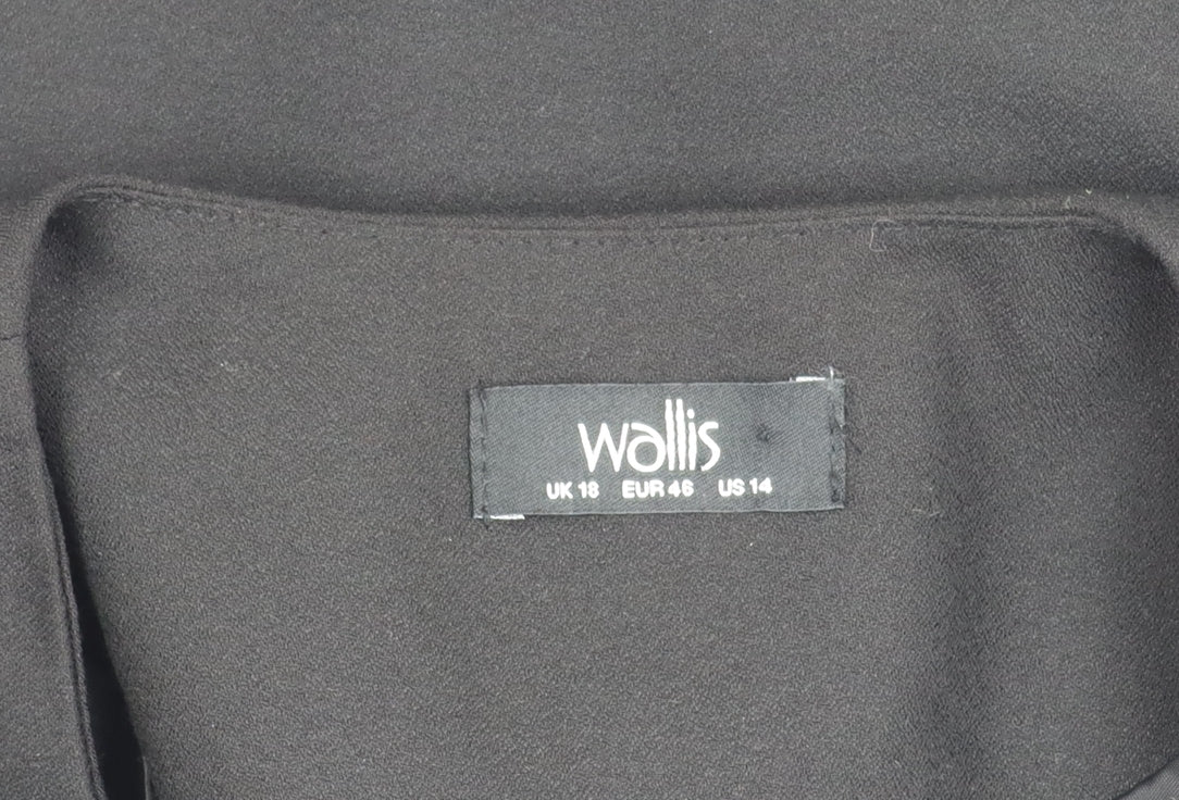 Wallis Women's Black Suit Jacket UK 18 Long Sleeve Lined Tailored