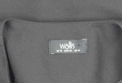 Wallis Women's Black Suit Jacket UK 18 Long Sleeve Lined Tailored