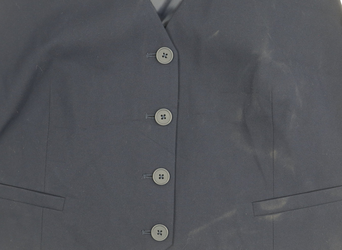 Marks and Spencer Women Blue Size 18 Waistcoat Business Formal