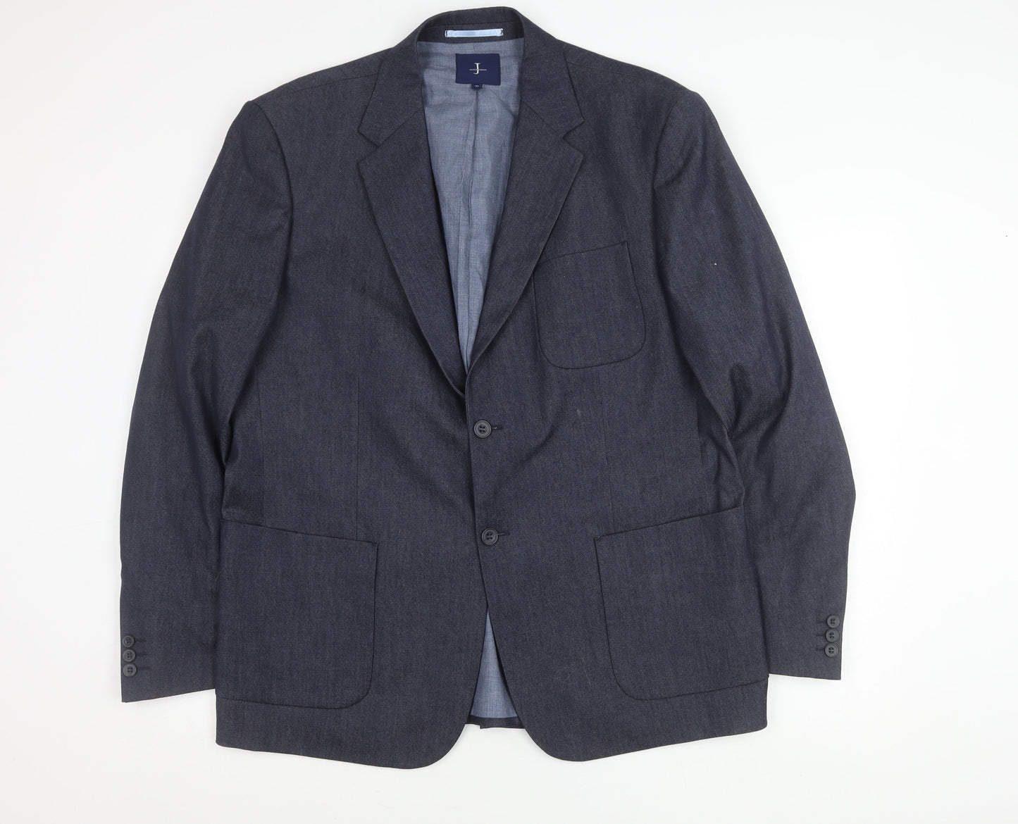 Jasper Conran Men's Blue XL Blazer Jacket Notch Lapel Formal