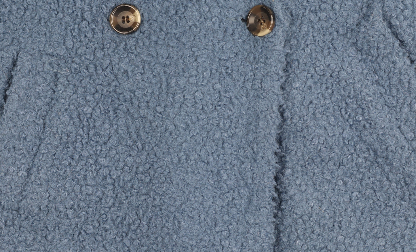 Primark Women’s Blue Mid-Length Fleece Overcoat Size 6