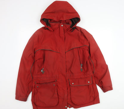 Womens UK Size M Aigle Red Parka Coat