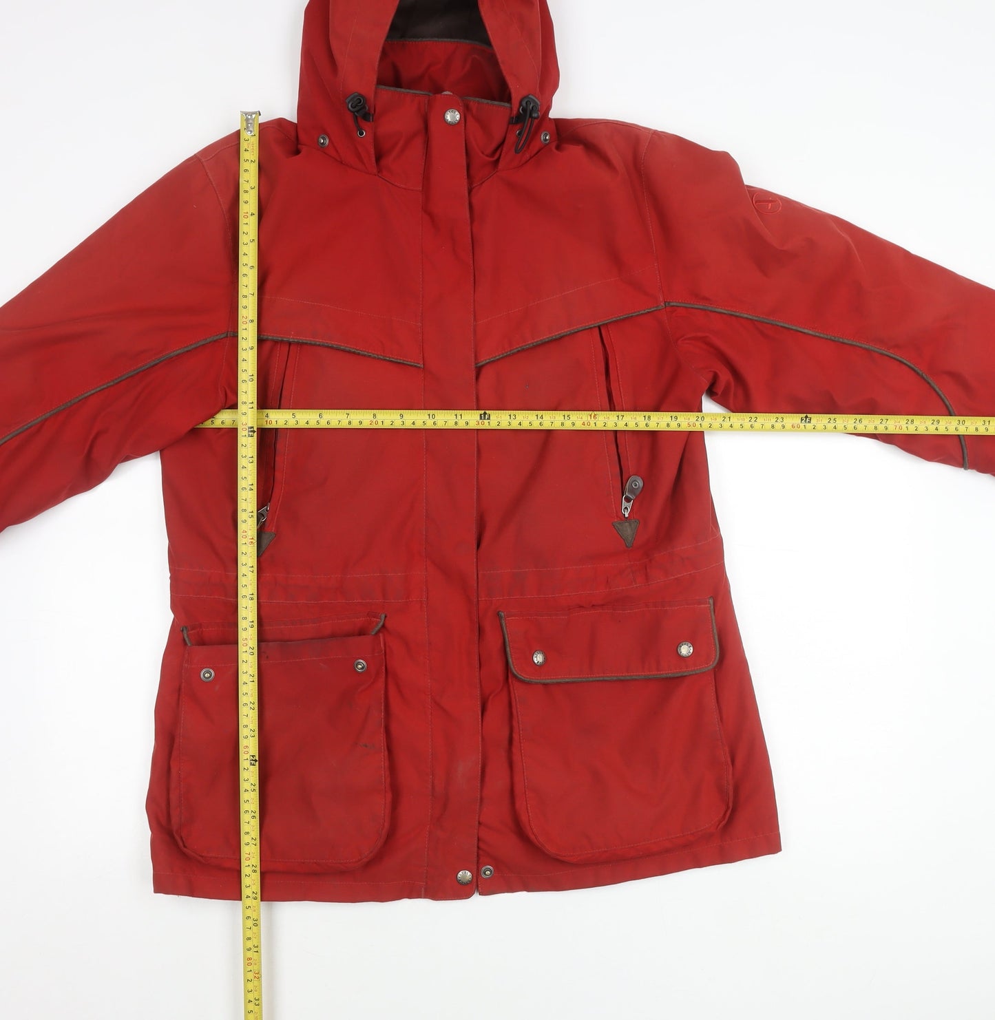 Womens UK Size M Aigle Red Parka Coat