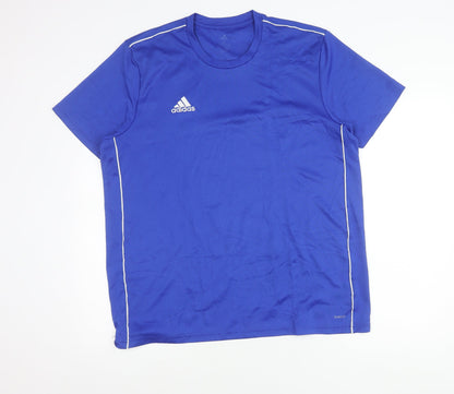 Adidas Men’s Blue XL Climalite Sports T-Shirt Football Training Top