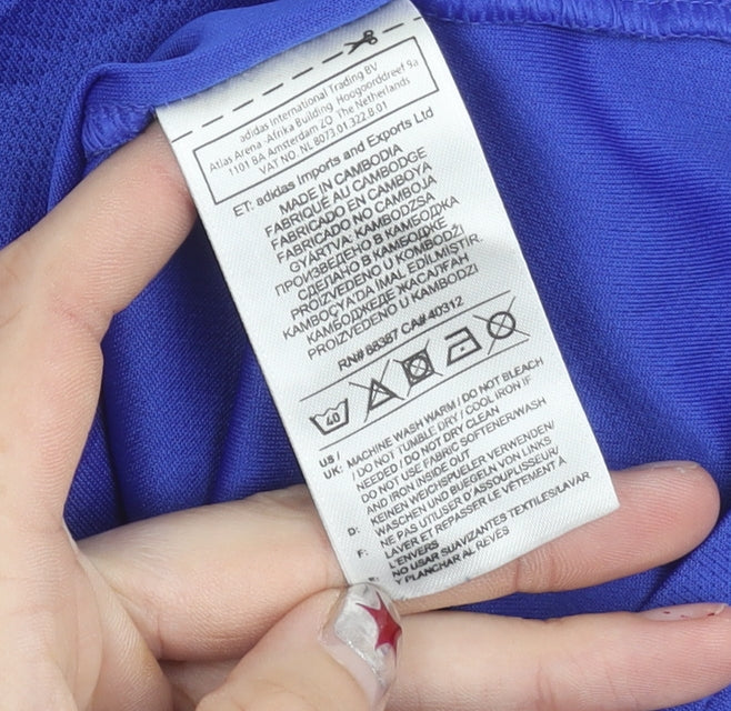 Adidas Men’s Blue XL Climalite Sports T-Shirt Football Training Top