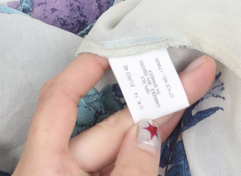 Alex & Co. Women’s Multicoloured Floral Silk Mix Blouse Size 14
