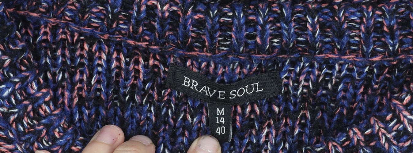 Womens UK Size 14 Brave Soul Multicoloured Pullover Jumper
