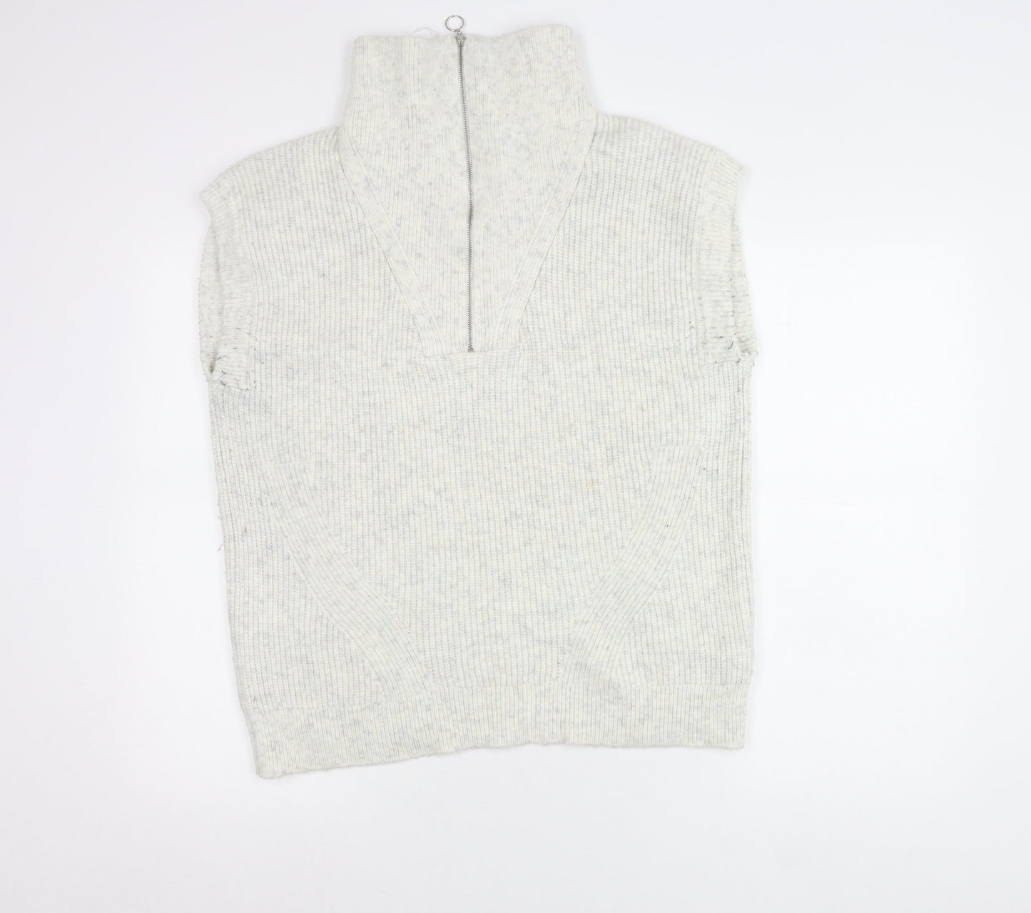 Womens UK Size S Marks and Spencer Grey Vest Jumper