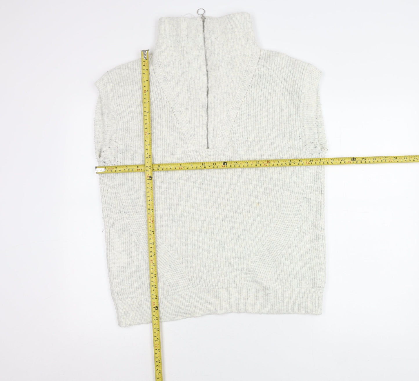 Womens UK Size S Marks and Spencer Grey Vest Jumper