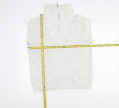 Womens UK Size S Marks and Spencer Grey Vest Jumper