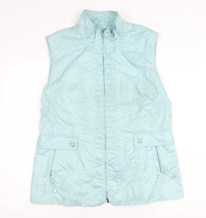 Gerry Weber Women’s Blue Sleeveless Waistcoat Size 14 Lightweight Puffer